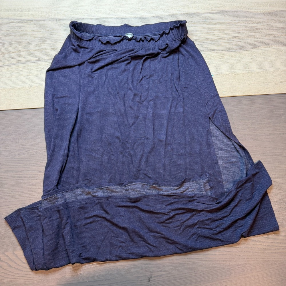 Go Couture Skirt Women Medium Blue Long Maxi Slit Made In USA